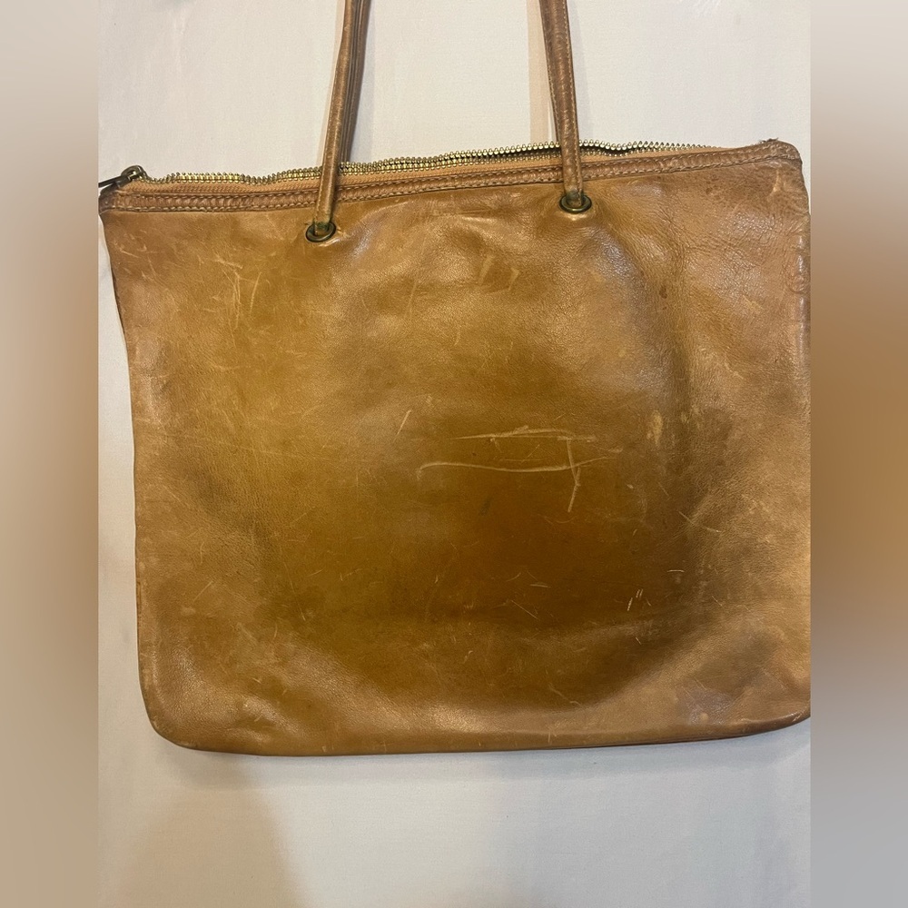 Vintage 1960 Lee Stemer Genuine Leather Saddle Tote Bag - Picture 2 of 7